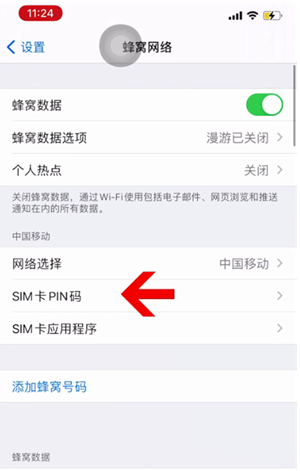 金湾苹果14维修网分享如何给iPhone14的SIM卡设置密码 